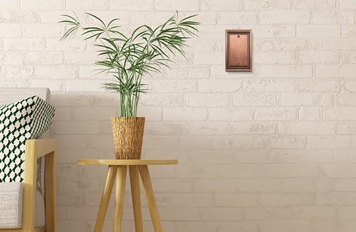 Henne Bery Sunken Pearls Heavy Duty Decorative Wall Plate Switch Plate Outlet Cover (Single Blank, 2 Pack, Antique Copper)