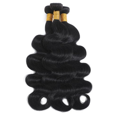 Body Wave Bundles Human Hair 20 22 24 Inch Human Hair Brazilian Virgin Hair 3 Bundles Body Weave for Black Women Natural Black