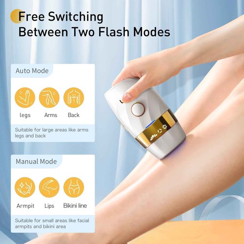 Lrusors IPL Home Use Hair Removal Device，999,999 Flashes,Permanent Hair Removal for Men and Women, Painless Care Function, Long Lasting Hair Removal, Safe for Whole Body Use