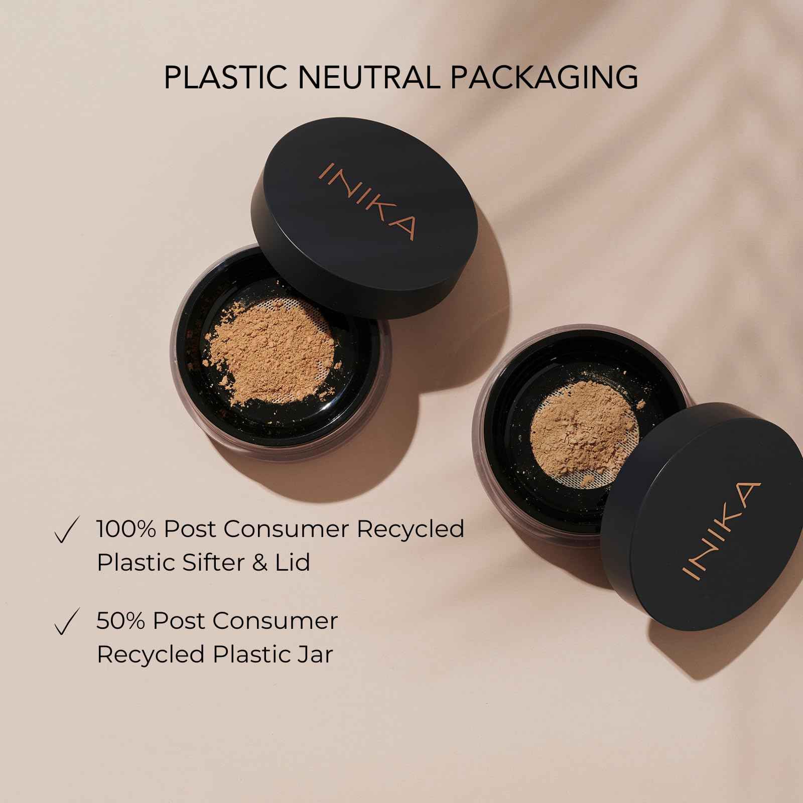 INIKA Organic Mineral Powder Foundation with SPF 25 - Vegan Makeup, Natural Looking, Buildable Coverage, Flawless Radiance & Glow, Blemish Coverage, Cruelty Free, Sustainable Packaging, Patience, 8g