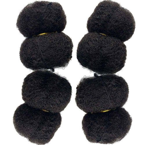 Tight Afro Kinky Human Hair for Dreadlocks,Ideal for Making Locs,Repair Extensions,Twist or Braids 4 Bundles/Package Natural Black #1B 16inch
