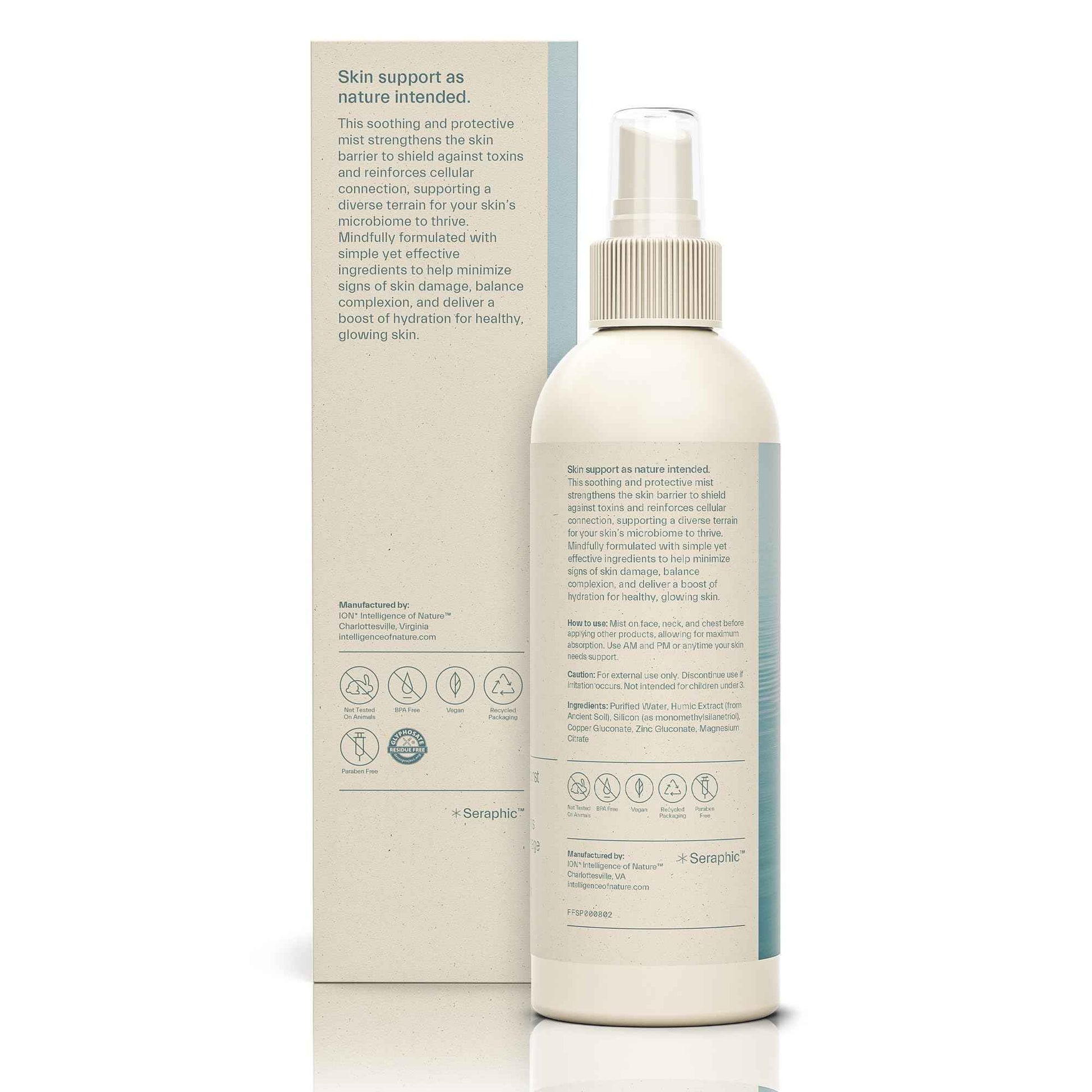 ION* Intelligence of Nature Skin Support Face Mist Hydrating Spray - Refreshing Facial Mist Spray for Daily Use, Vegan Friendly Formula to Refresh Skin for Women & Men - 8 fl oz (Pack of 1)