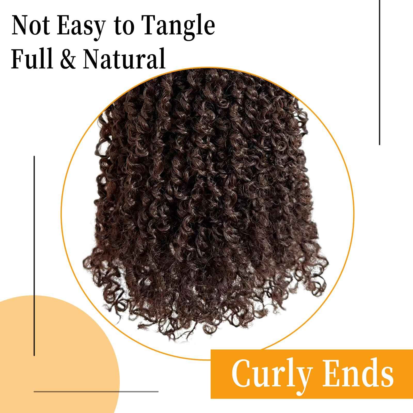 16 Inch Pre-Looped Yanky Twist Crochet Hair, 30 Strands/Pc, Mini Passion Twists, Senegalese Braiding Hair (4#, 8 Pcs/Pack)