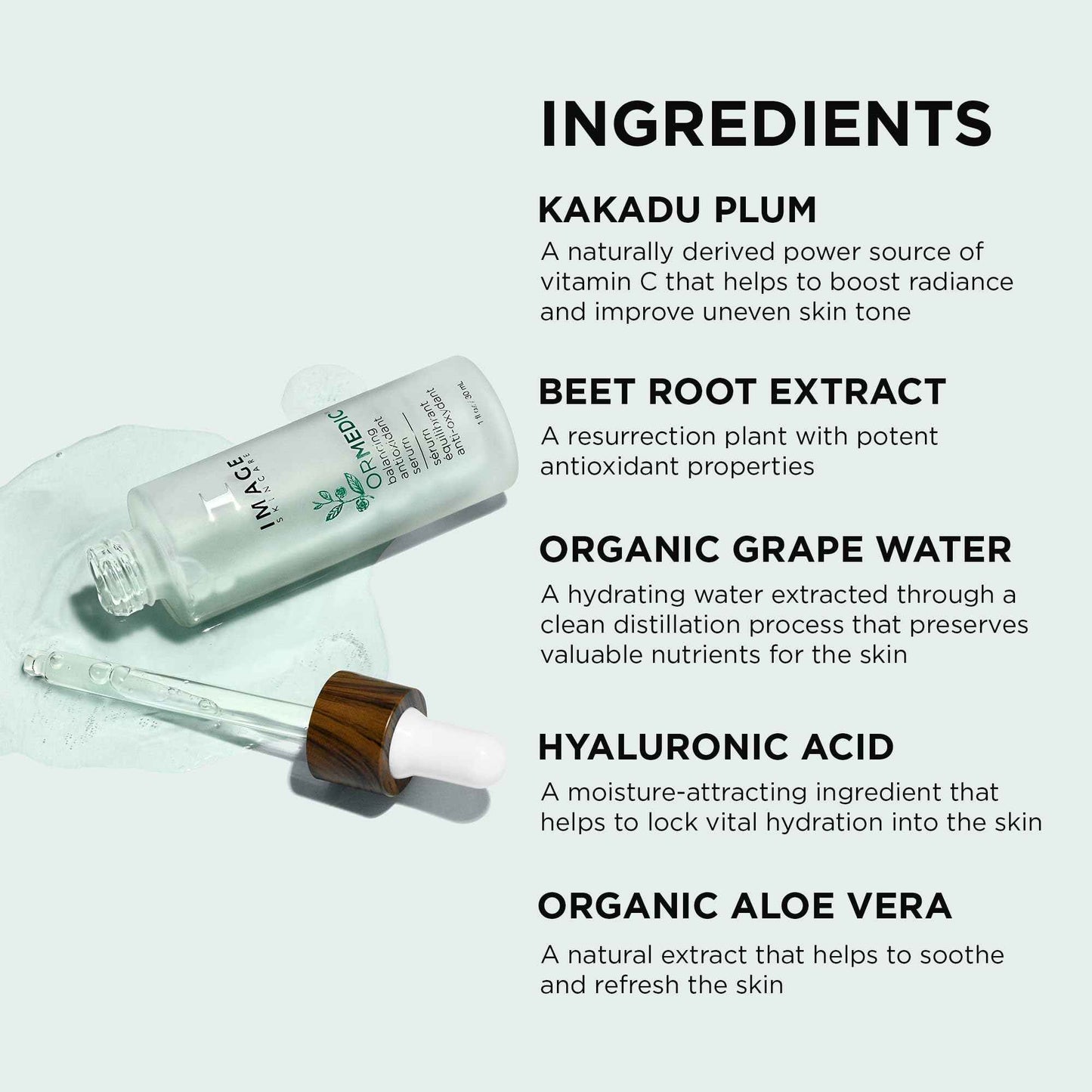 IMAGE Skincare, ORMEDIC Balancing Antioxidant Serum, Hydrates & Soothes Skin with Organic Aloe Vera, Vitamin C, & Botanical Extracts, 1 fl oz