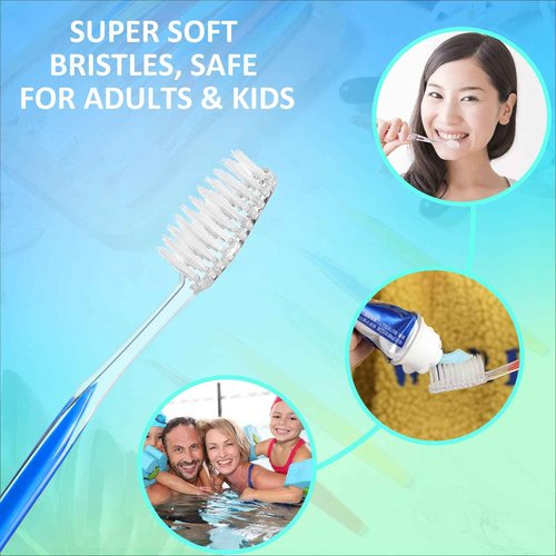 Honeydak 600 Pcs Individually Wrapped Toothbrush Set Medium Soft Bristle Toothbrushes Bulk Packed Disposable Tooth Brush Travel Manual Toothbrush for Hotels Travel Adults Guest, 6 Colors