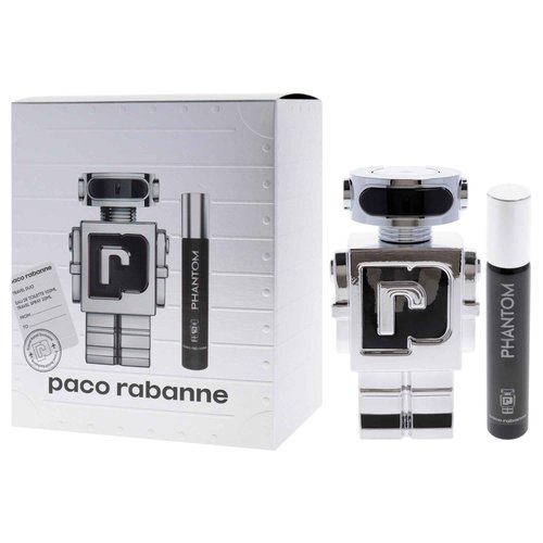 Phantom by Paco Rabanne for Men 2 Piece Set Includes: 3.4oz Eau de Toilette Spray + 0.68 oz Eau de Toilette Spray
