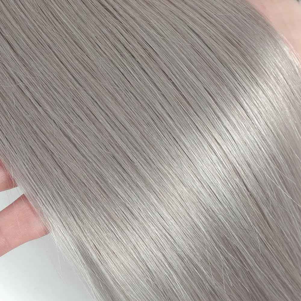 26 28 30 inch Silver Human Hair Bundles Grey Straight Bundles Gray Hair Weave Double Weft Silver Straight Bundle