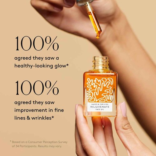 Naked & Thriving Rejuvenate Restorative Face Oil | Organic, Vegan, & Naturally-Derived Skin Care | Reduce the Look of Wrinkles and Moisturize Skin (1.18 oz/35 mL)