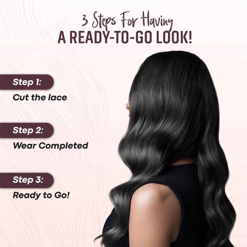 Agape 13x5 Body Wave HD Lace Front Wig 100% Human Hair for Women, 180% Density, Pre-Plucked with Baby Hair, Glueless Transparent Swiss Lace, No Synthetic Fibers (#1B - Off Black, 24")