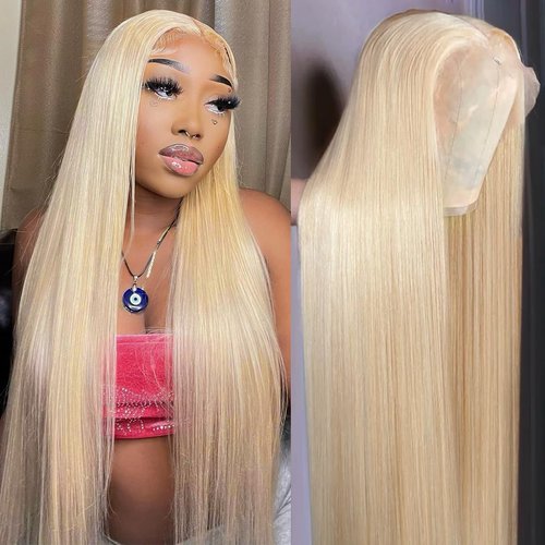 Sweetie 16 Inch 613 13x4 Lace Front Wig Human Hair 150% Density 12A Blonde Wig Human Hair Straight Lace Front Wigs Human Hair for Women HD Lace Glueless Wigs Human Hair Pre Plucked