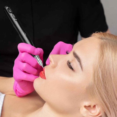 BIOMASER S20 Tattoo Gun Wireless Permanent Makeup Machine kit 10pcs Cartridges Needles for Eyebrow Lip Eyeliner Ombre Powder Brows Microshading Supplies