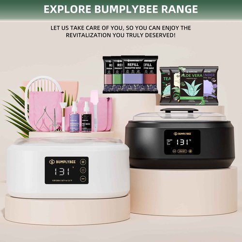 BUMPLYBEE Paraffin Wax Machine for Hand and Feet - 3500ml Hand Wax Paraffin Machine with 8 Pcs Aloe Vera Paraffin Bath, Moisturizing and Exfoliating