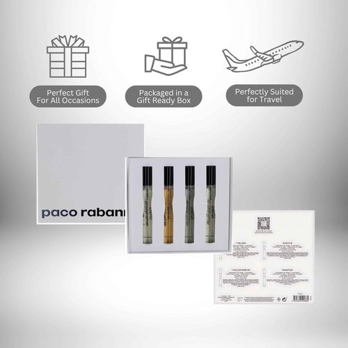 Paco Rabanne Perfume for Men Variety 4 Piece Gift Set