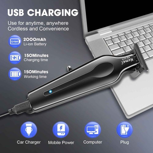 KEMEI Professional Hair Trimmers for Men, Clippers for Hair Cutting, Cordless Rechargeable Hair Clippers, Haircut Clippers, Hair Cutting Tools, LED Display, Gifts for Men 2210
