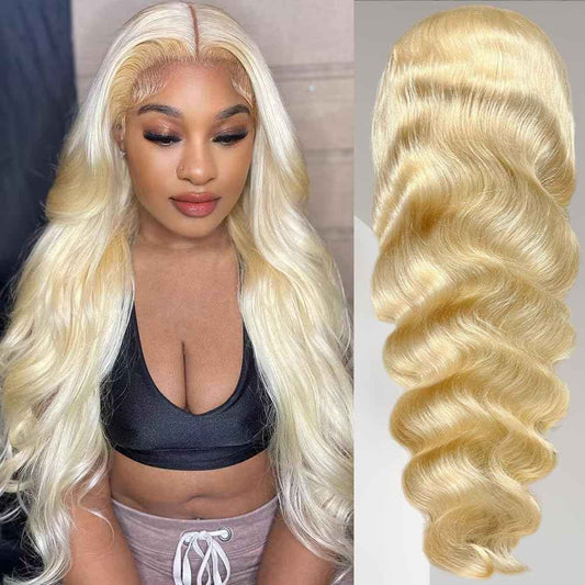 Loyom 613 Lace Front Wig Human Hair 30 Inch 13x6 Transparent Lace 12A Blonde Glueless Lace Front Wigs Human Hair 613 Body Wave Lace Front Wig Human Hair 613 HD Lace Frontal Wigs 200 Density