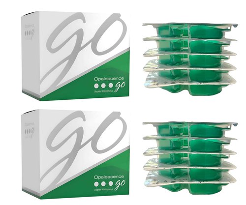 Opalescence Go 15% Mint - Prefilled Teeth Whitening Trays - 4 Treatments (2 Packs) - Made by Ultradent. 4648-2