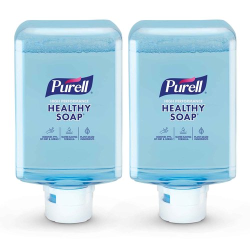 PURELL HEALTHY SOAP with CLEAN RELEASE Technology Foam, Light Fragrance, 1200 mL Refill for PURELL ES10 Automatic Soap Dispenser (Pack of 2) - 8371-02