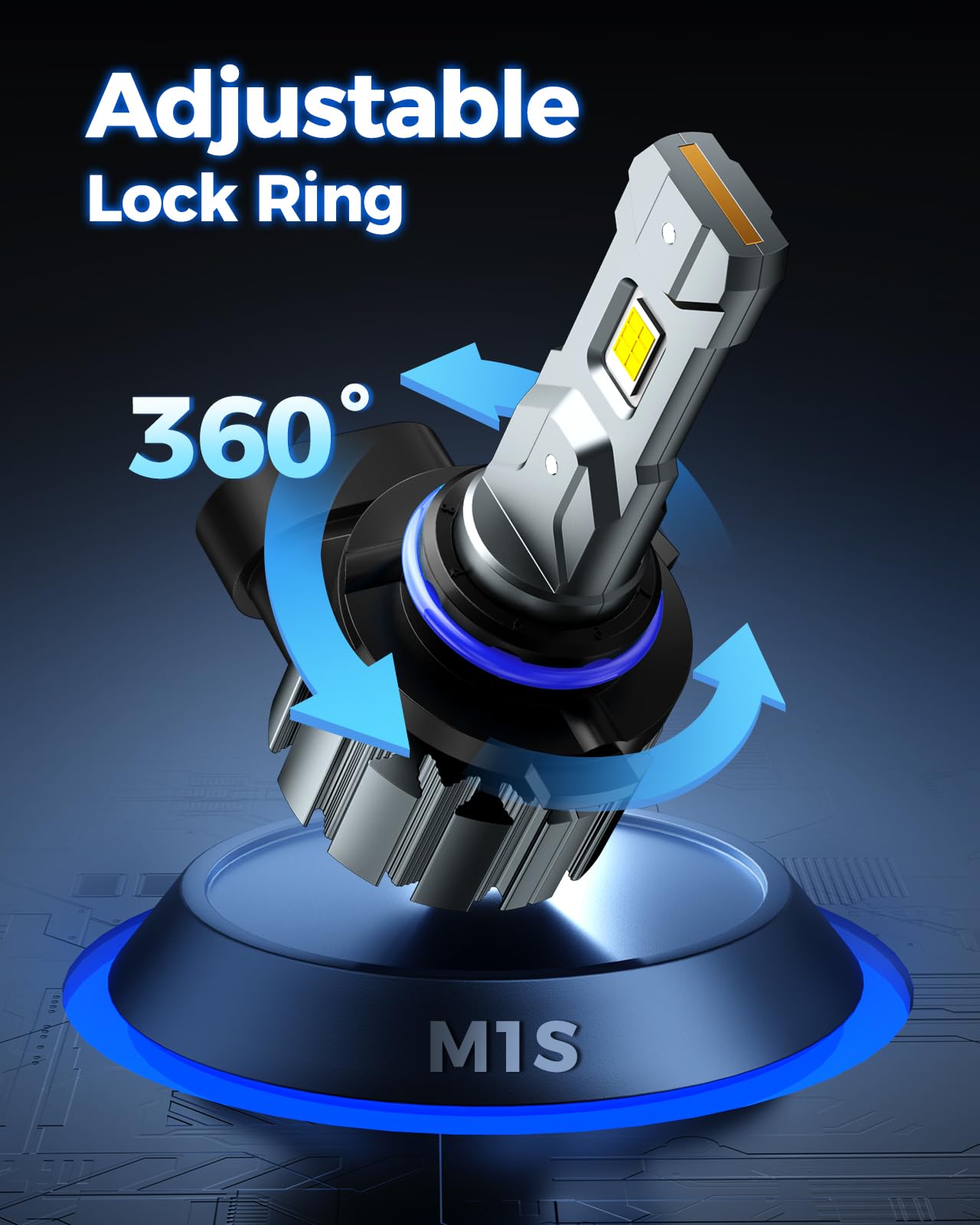 Marsauto M1S 9006 Bulbs 2025, 800% 30000LM Super Bright 9006/HB4 Fog Light, Real 1:1 Design, 6000K Cool White M1S HB4 Bulbs, 3 Min Quick Plug and Play, IP68, Pack of 2