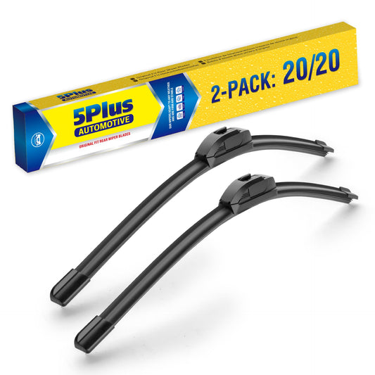 20"-2 Pack Windshield Wiper Blades Replacement For Ford F150 F250 F350 F450 F550 2008-1999 Expedition 2006-1999 Explorer 2010-2005 Mustang 2004-1999 /Chevy Blazer S10 2004-1999 +More