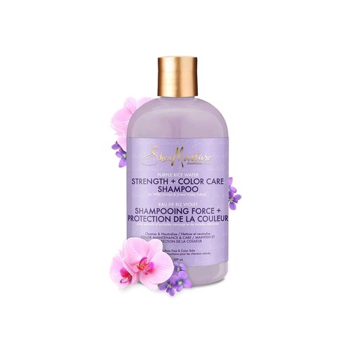 SheaMoisture Purple Rice Water Strength + Color Care Shampoo for Damaged Hair 13.5 fl ounce