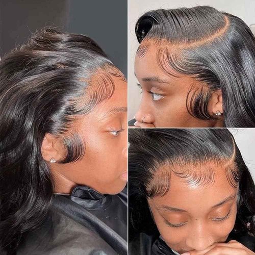 Body Wave Frontal 13 x 4 HD Transparent Lace Frontals With Bangs Baby Hair 100% Remy Human Hair 150% Density Natural Color (13x4 Lace Frontal-Body Wave, 20 Inch)