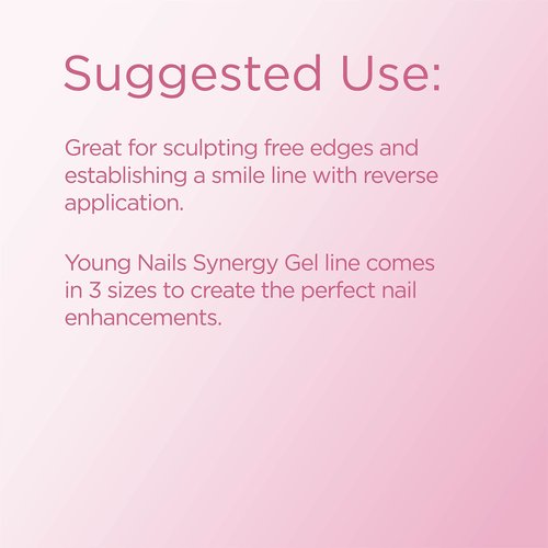 Young Nails Synergy Gel System, Building Gel - Hard Builder Gel, Superior Adhesion & Strength, Structured Nail Gel Builder - Sculptor Gel, Clear, 60g