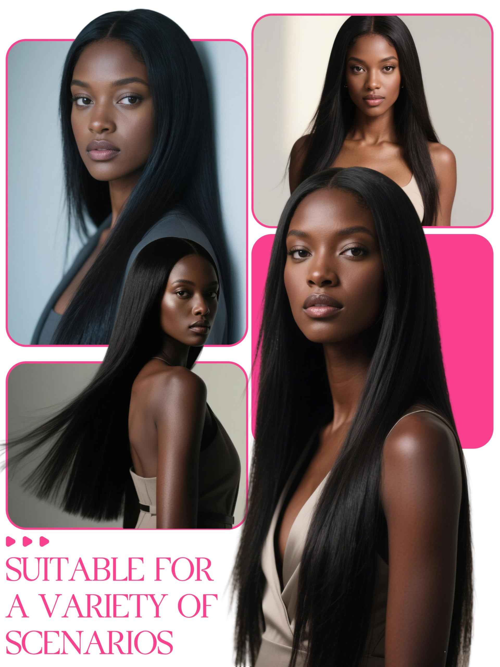 Lacer Clip in Hair Extensions Real Human Hair, Straight Clip ins 1B Natural Black, 22 Inch 120g Remy Human Hair Extensions 7pcs Per Set