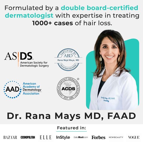 Hair Plus MD Hair Growth Supplement, 120 Capsules – Supports Hair Growth & Density – Dermatologist-Developed with Collagen & Vitamins – Gluten-Free, Toxin-Free, Non-GMO – 1 Month Supply