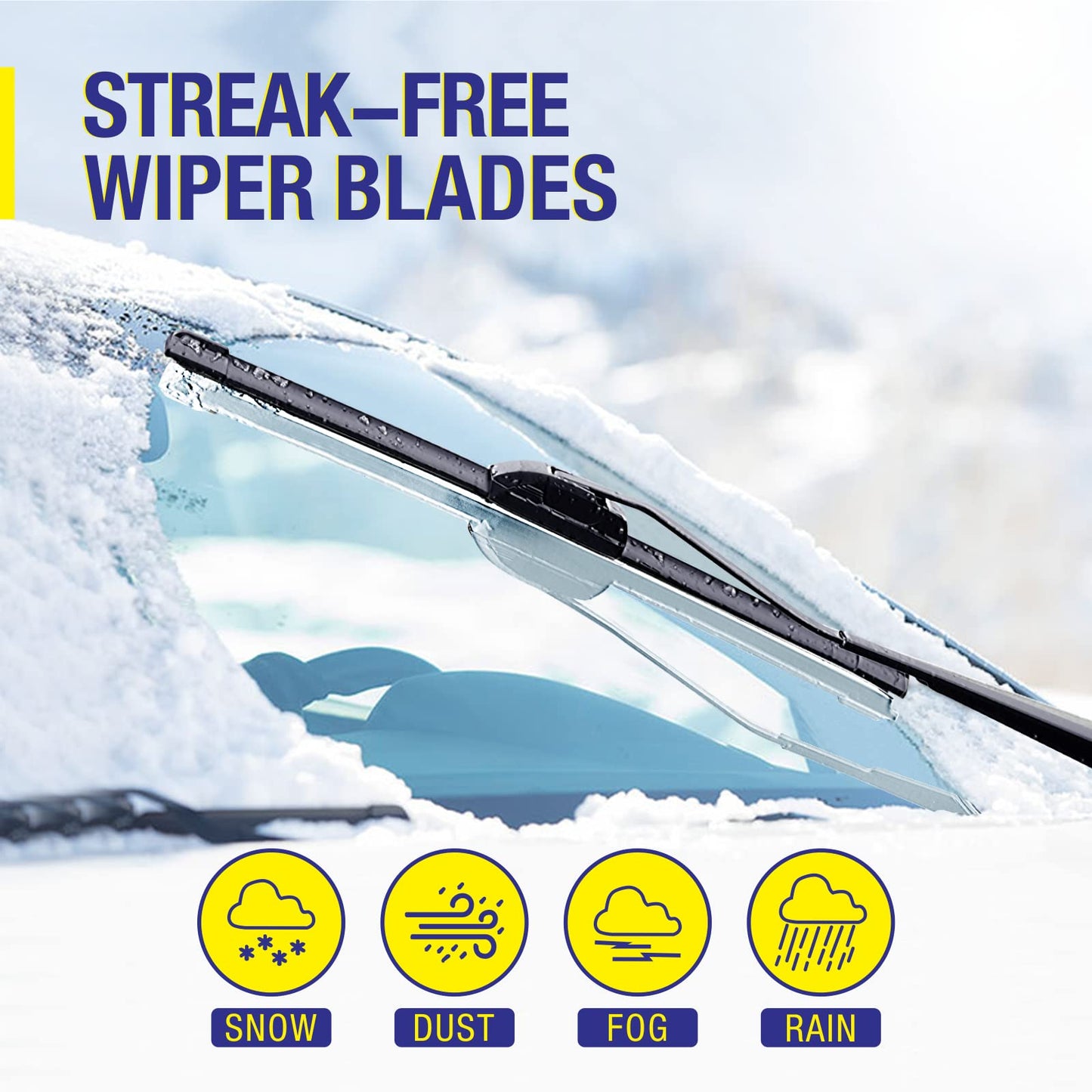 5 PLUS Replacement For TOYOTA RAV4 2024-2013,Corolla 2018-2009 Venza 2024-2021 Wiper Blades 26" + 16" Premium All-Season Windshield Wiper Blades for Original Equipment Replacement (Set of 2)