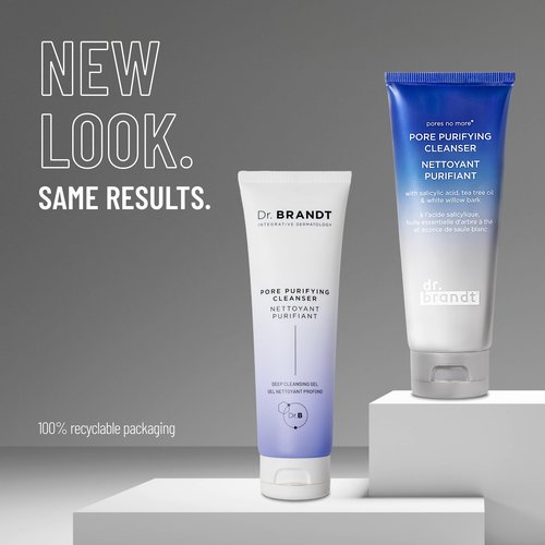 Dr. Brandt Pores No More, Pore Purifying Cleanser - Non-Drying Gel - Helps to Minimize the Appearance of Pores & Dissolves Impurities - 3.5 fl oz, Pack of 2