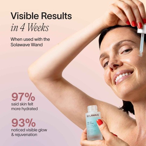 Solawave Renew Complex Red Light Therapy Activation Serum for Face & Neck | Pairs with LED Facial Wand Device | Hydrates & Plumps the Skin | Blue Tansy, Aloe Vera, Hyaluronic Acid (3 Pack - 1 Oz)