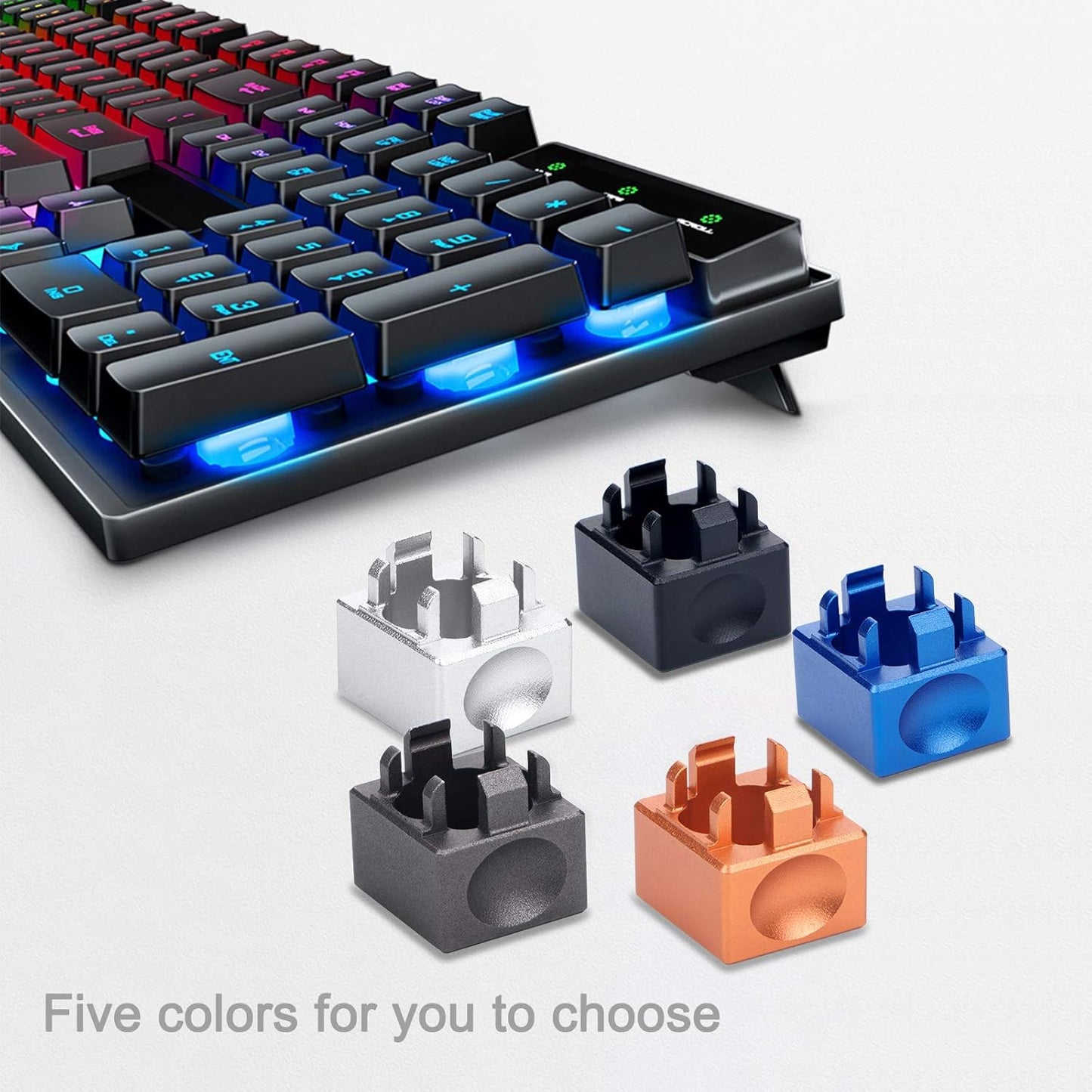 Aluminum Alloy Switch Opener with Keycap Puller for Cherry MX Switches – Orange