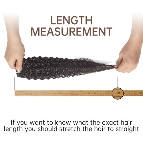 WEQUEEN Kinky Curly Human Hair Bundles Premium Virgin 100% Human Hair 3c/4a Curly Wave 24 Inch Single Bundle Natural Black