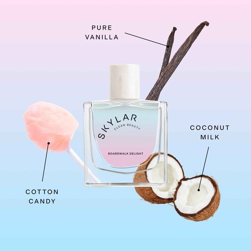 Skylar Boardwalk Delight Eau de Parfum - Hypoallergenic & Clean Perfume for Women & Men, Vegan & Safe for Sensitive Skin - Notes of Cotton Candy, Vanilla & Coconut Milk - 50mL /1.7 Fl oz