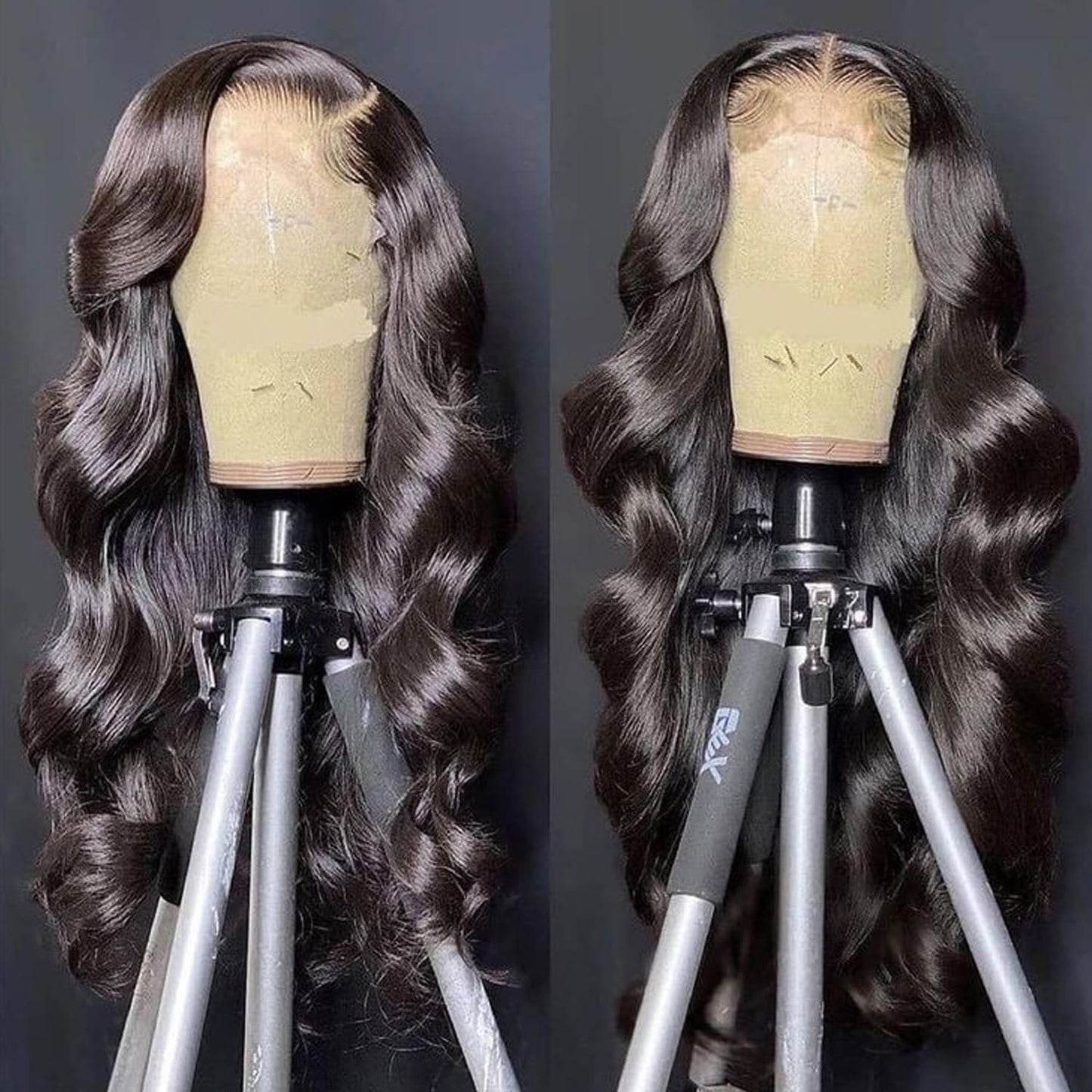 13x6 Lace Front Wigs Human Hair Body Wave HD Lace Front Wigs Human Hair Brazilian Glueless Body Wave Frontal Wigs Human Hair Pre Plucked Wigs for Women 28 Inch Natural Black 200 Density