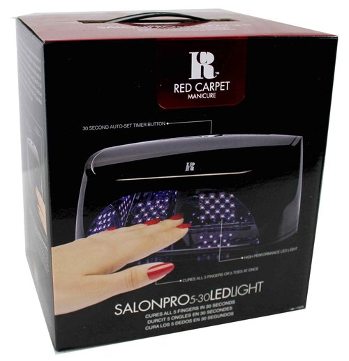 RC Red Carpet Manicure Salon Pro 5-30 LED Light for Gel Nails – 18W Fast 30-Second Curing, Quick, Safe, and Long-Lasting Gel Polish Cure, Professional Quality.