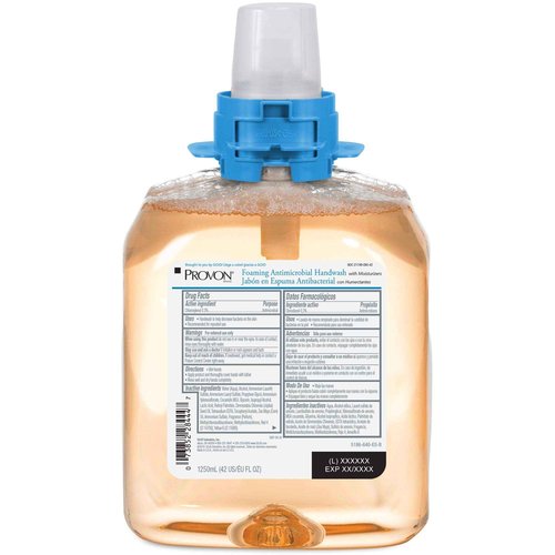 PROVON Foaming Antimicrobial Handwash with Moisturizers, Light Fruit Fragrance, 1250 mL Hand Soap Refill for PROVON FMX-12 Push-Style Dispenser (Pack of 4) - 5186-04