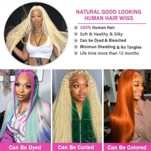 613 Blonde Bundles Human Hair Straight Hair 3 Bundles Human Hair 14 16 18 Inch 12A Brazilian Virgin Hair 613 Hair Weave Extensions