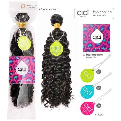 CICI Beauty 5A Grade Brazilian Virgin Deep Wave, 1 Bundle Natural Color Raw Unprocessed 100% Human Hair Virgin Deep Wave Hair Weave Size 22 Inches