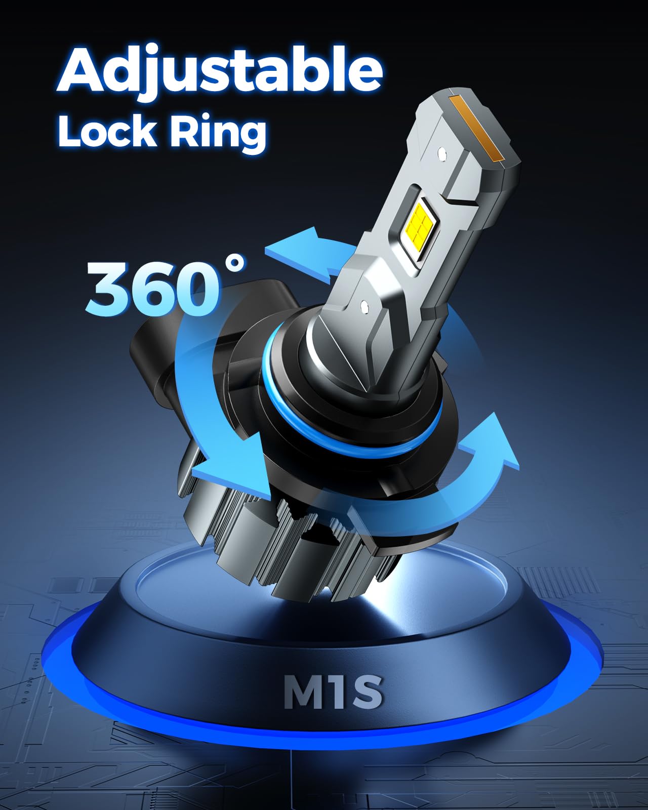 Marsauto M1S 9012 Bulbs, 40000LM Super Bright HIR2 9012 Fog Bulbs with 1:1 Mini Design, 6000K White Wireless Direct Insertion, 3 Min Plug and Play, IP68, Pack of 2