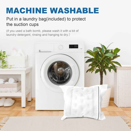Luxury Full Body Bath Pillow for Bathtub, Bath Pillows for Tub with Mesh Laundry Bag, Cushion for Bathtub Headrest Neck Back Support - 5D Air Mesh & Quick Drying | White 63" x 16"