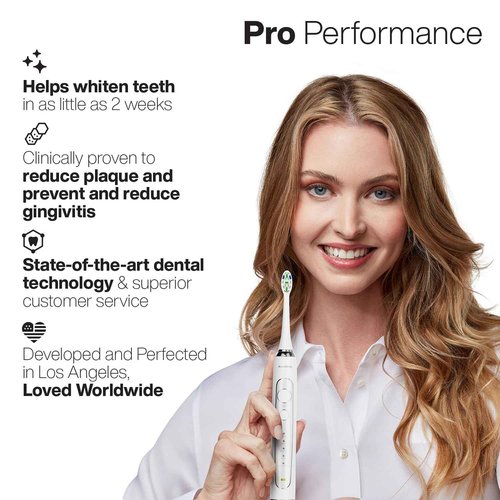 Aquasonic Duo Series PRO – Ultra-Whitening Electric Toothbrush Set – 5 Modes & Smart Timers – Premium Travel Cases & 10 Proflex Brush Heads – ADA Accepted Toothbrushes