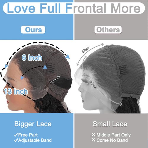 22 Inch Deep Wave Lace Front Wigs Human Hair 200 Density 13x6 HD Transparent Lace Front Wigs Human Hair for Women Deep Curly Lace Frontal Wig Human Hair Pre Plucked Glueless Wigs Natural Black