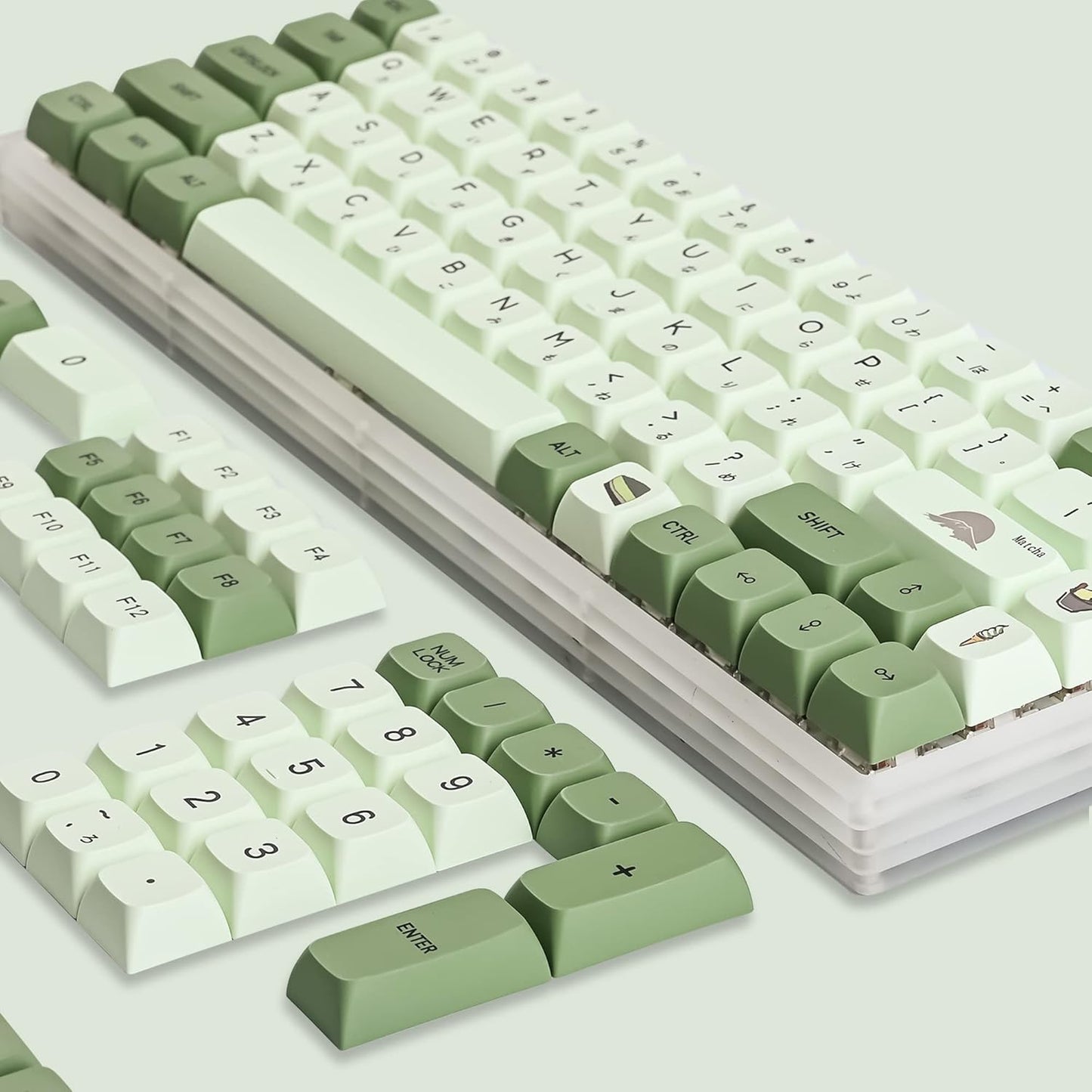 129 Keys PBT Keycaps Dye-Sublimation Keycap XDA Profile Custom Keycaps Anime Keycap Set for 60% 75% 100% MX Switches Mechanical Gaming Keyboard(Peach Cat)