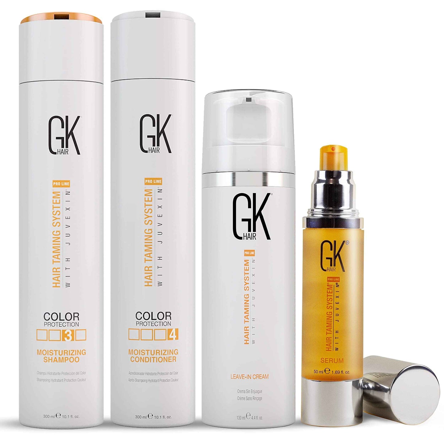 GK HAIR Global Keratin Leave in Conditioner Cream For Detangling Smoothing Strengthening 130ml - rgan Oil Hair Serum-Moisturizing Shampoo and Conditioner Set