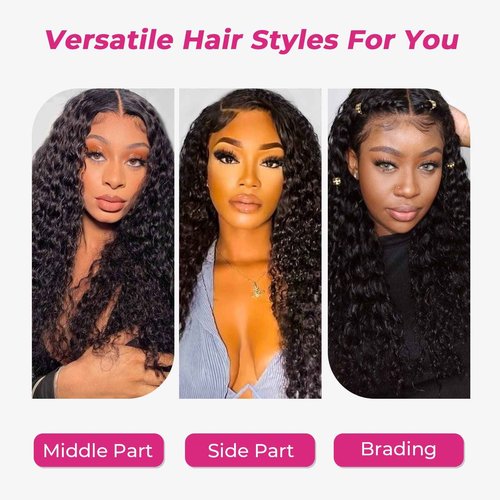 FalaFala SKINLIKE REAL HD Lace 5x5 Closure Deep Wave Swiss HD Lace Closures Only Ultra-thin Melted Virgin Human Hair Natural Black Baby Hair Pre Plucked Serrated Edge 18 Inch