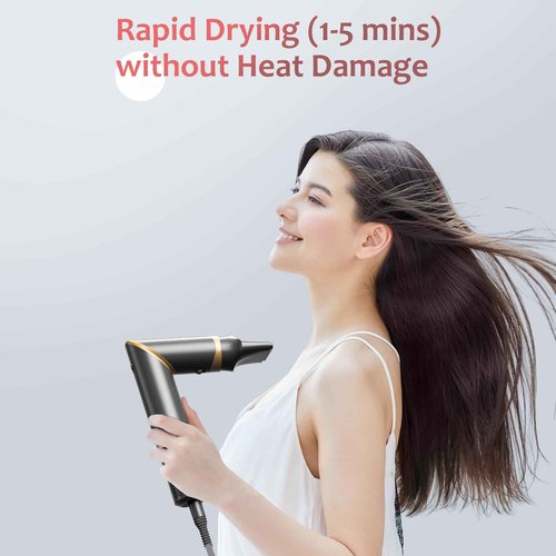 Hair Dryer Brush Hair Styler: 5 in 1 Air Styling & Drying System, 110,000 RPM Auto Air Wrap Hot Air Brush Set for Fast Drying, Curling Volumizing Smoothing&Styling, Detachable Oval Brush, Concentrator