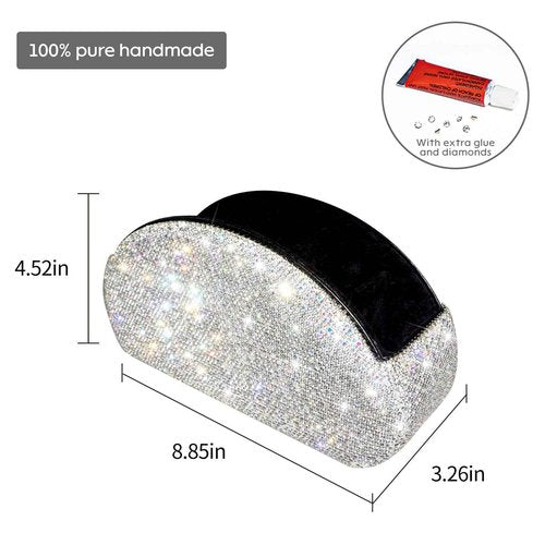 KEYPOWER Bling Rhinestone Makeup Cosmetic Jewelry Organizers Drawer & Remote control Holder(White)