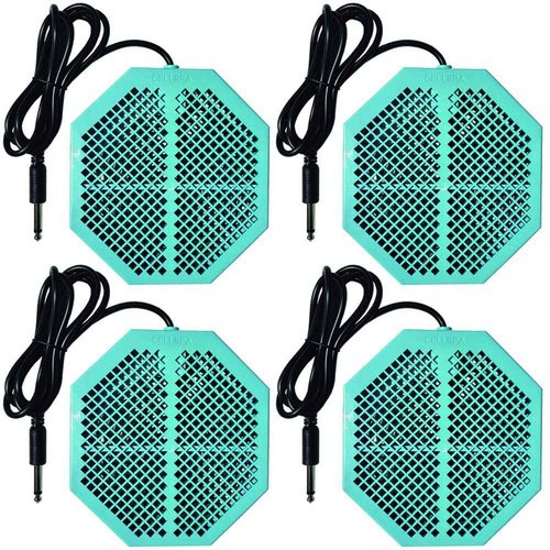 Cell Spa 4 Pack CS-900 Twice Powerful 6.5" x 5.5" Ion Detox Foot Bath Arrays Flat Dual Coil Stainless Steel Aqua Ionic Cleanse Array Compatible with Most 1/4" Plug Type Detox Machines