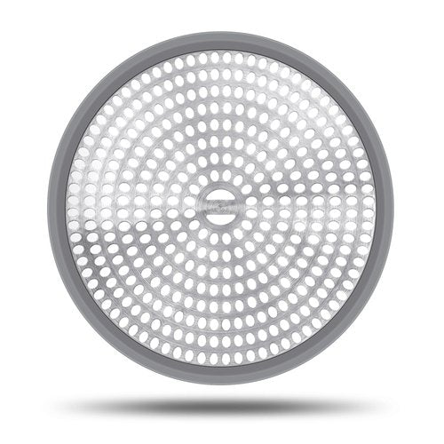 LEKEYE Shower Hair Catcher Drain Protector Strainer-Steel & Silicone 2 Pack